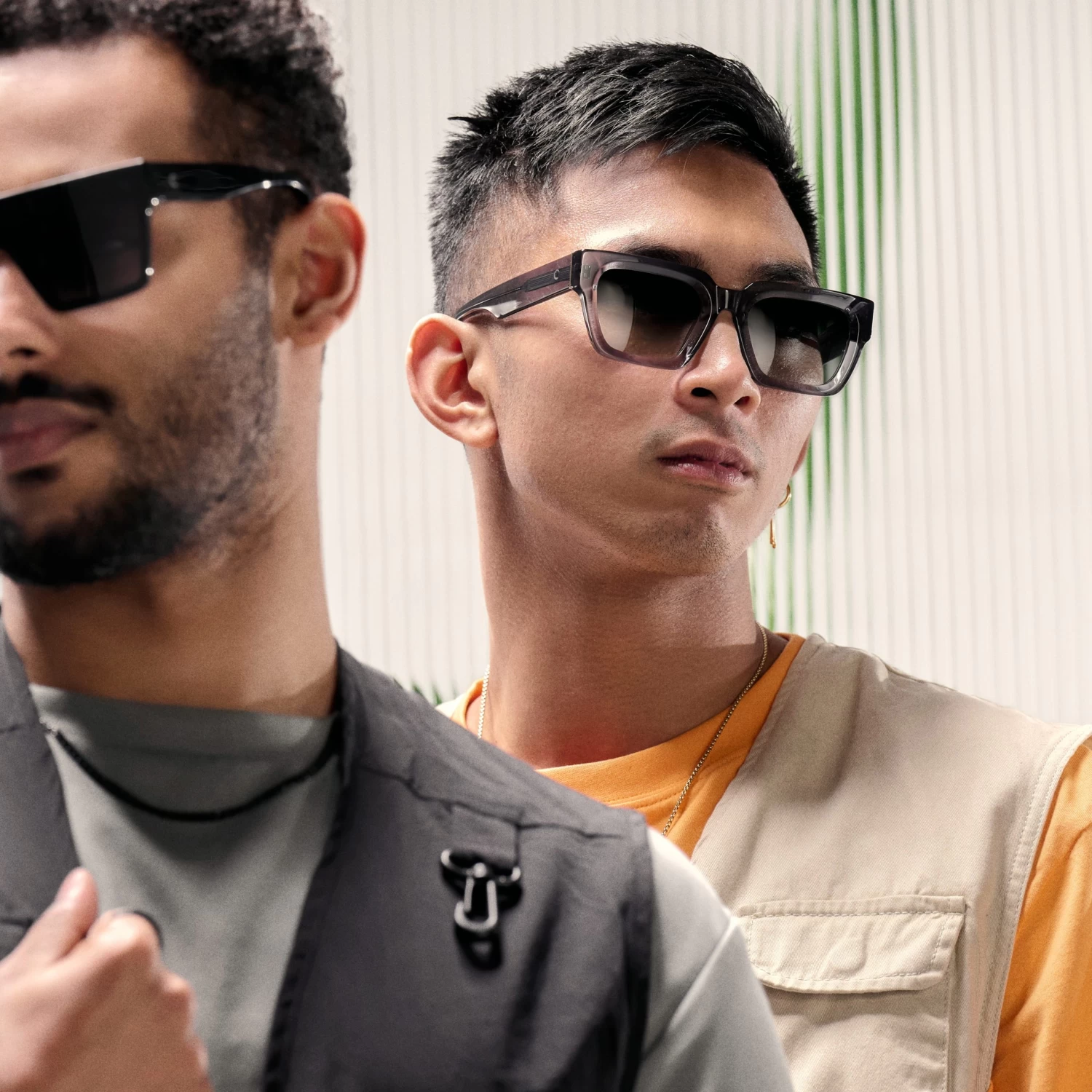 Occasus | Translucent Light Gray Square Polarized Sunglasses - Image 3