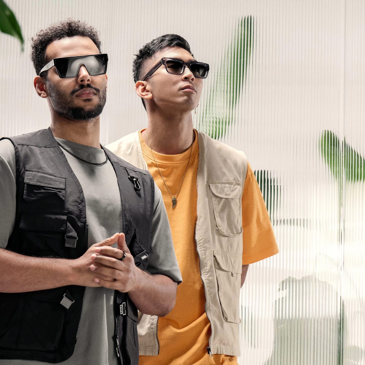 Occasus | Translucent Light Gray Square Polarized Sunglasses - Image 4