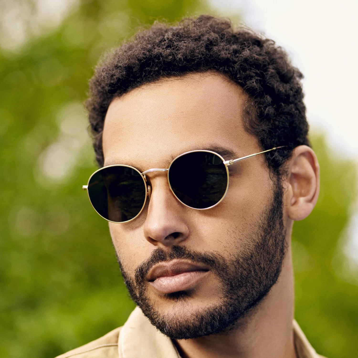 Dandy Black Polarized Round Sunglasses - Image 2