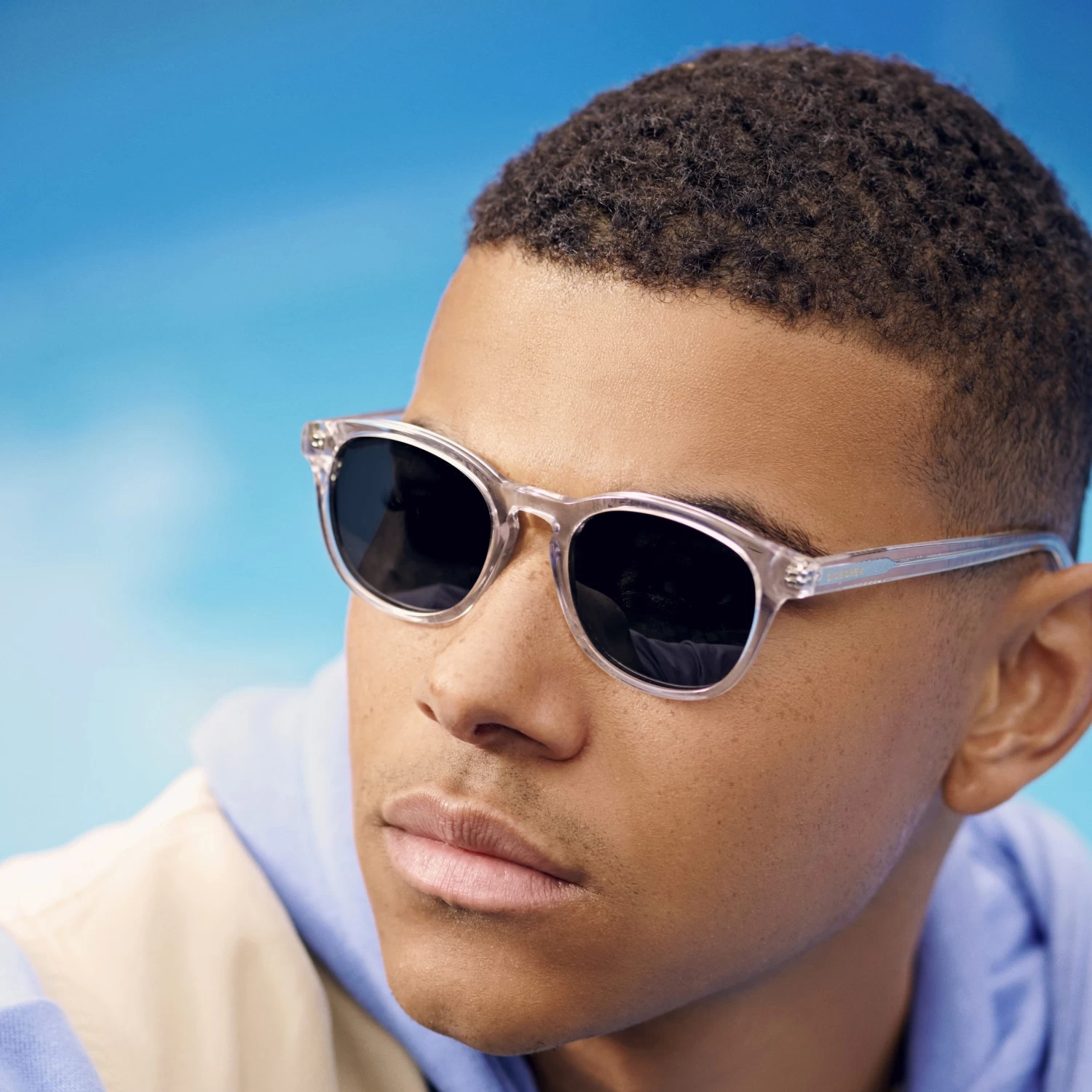 Classic Clear & Dark Grey Polarised Sunglasses - Image 2