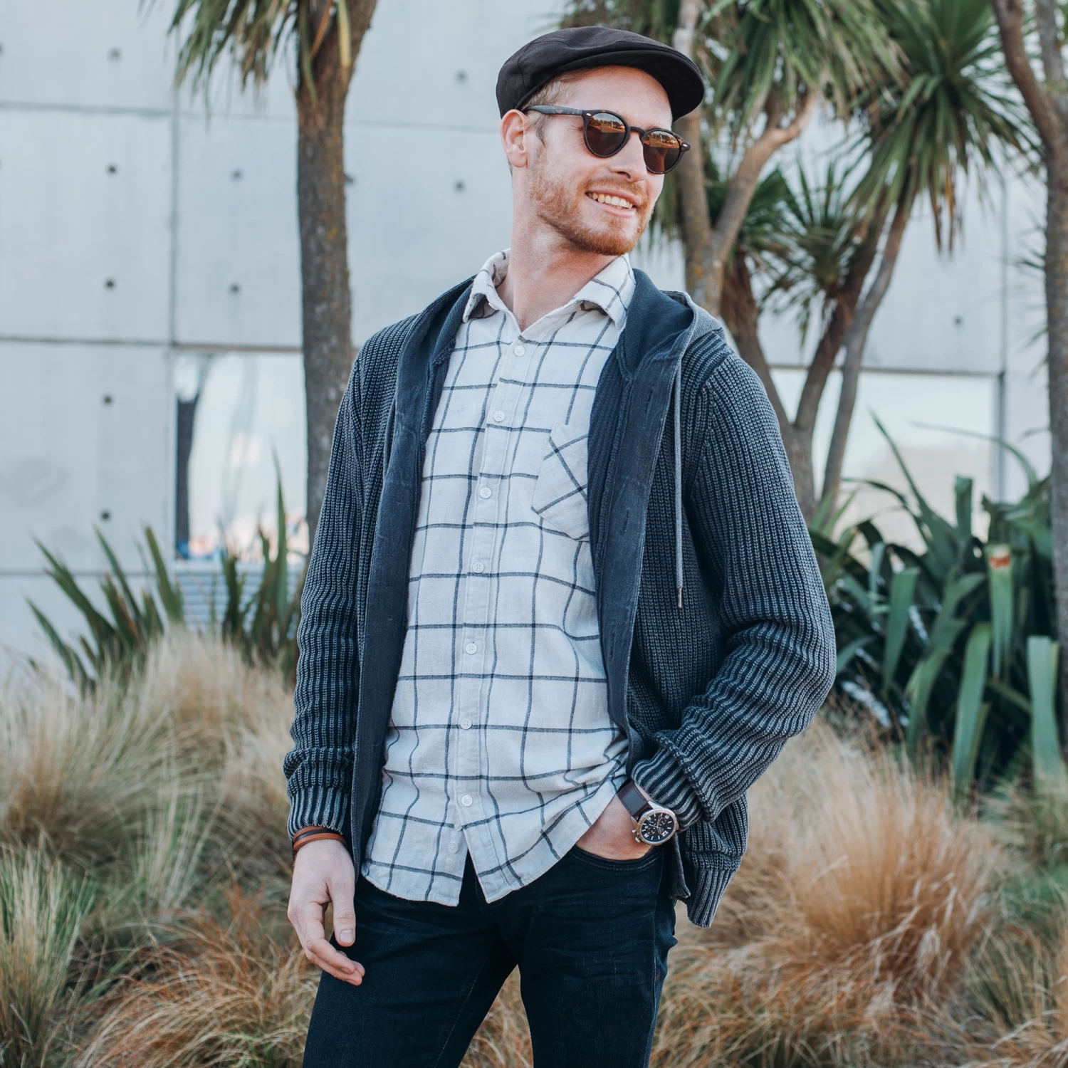 Tirol | Navy Blue Linen Flat Cap - Image 7