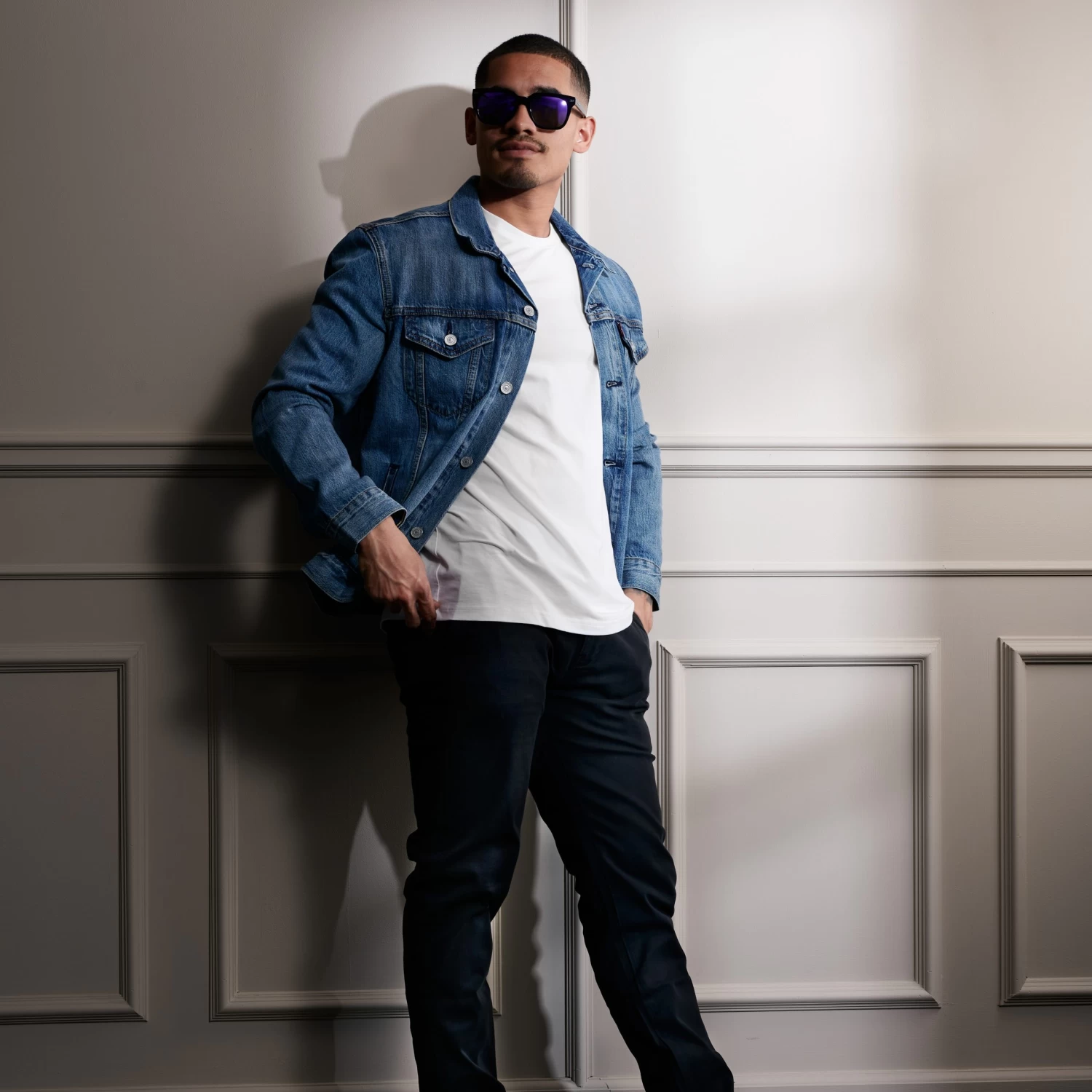 Thea | Black & Purple Polarised Polarised Sunglasses - Image 3