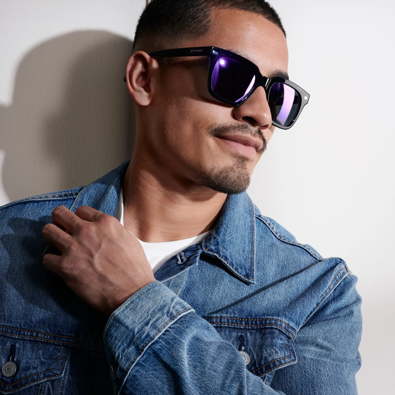 Thea | Black & Purple Polarised Polarised Sunglasses - Image 2