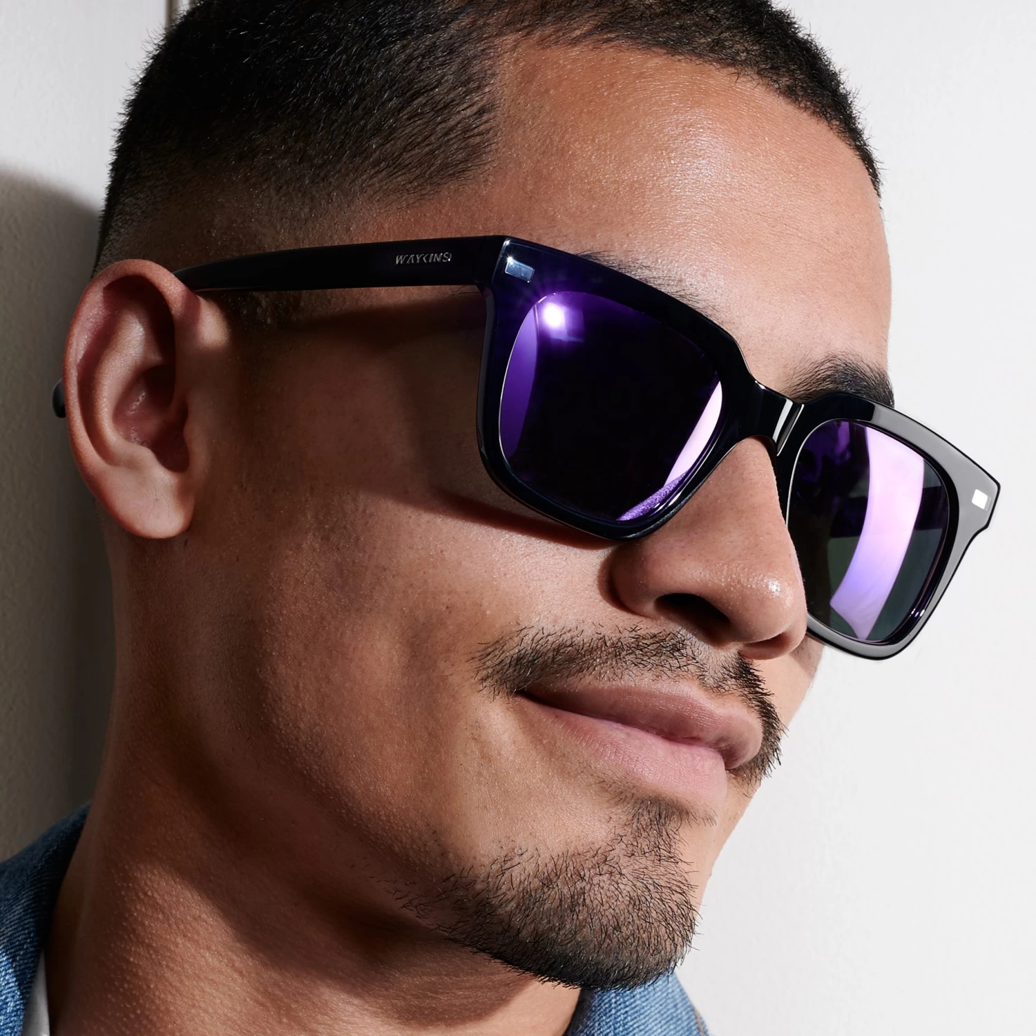 Thea | Black & Purple Polarised Polarised Sunglasses - Image 8