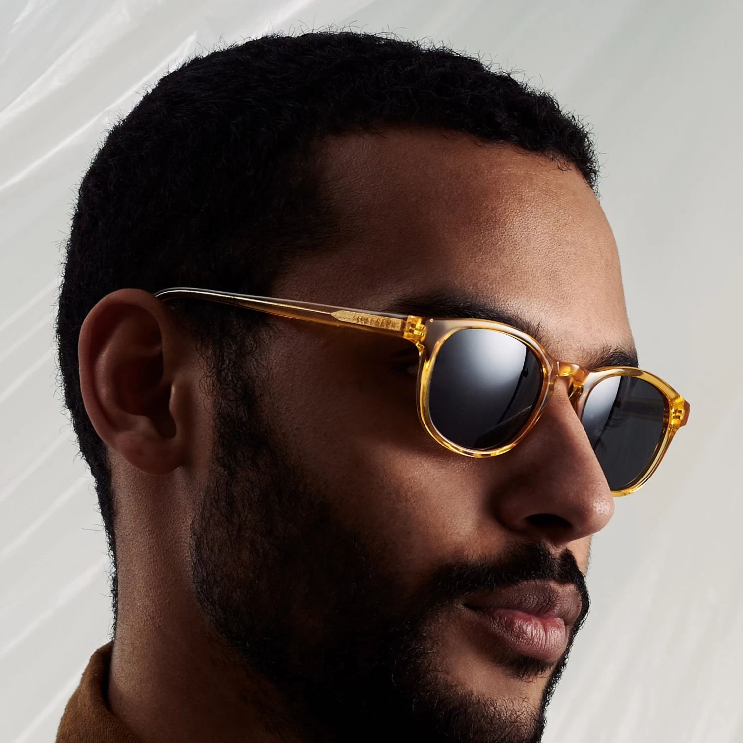 Classic Yellow & Dark Grey Polarised Sunglasses - Image 9