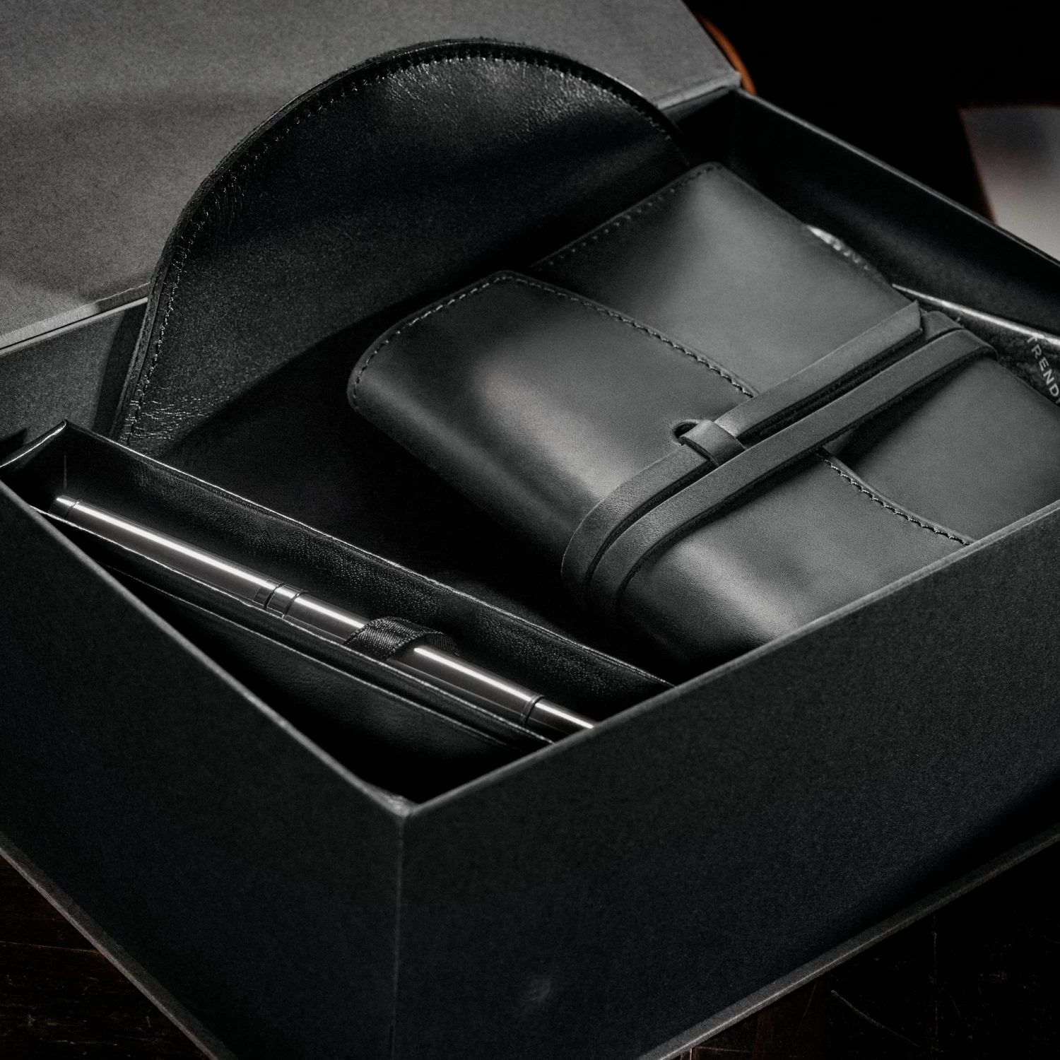 Professional Office Writing Gift Box | Black Leather - Image 3