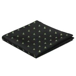 Black Christmas Tree Pattern Pocket Square