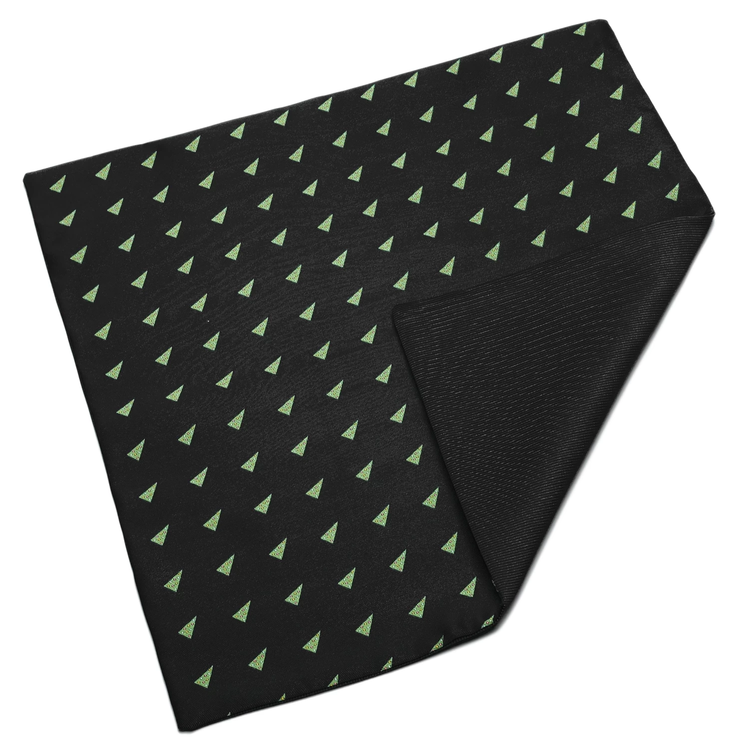 Black Christmas Tree Pattern Pocket Square - Image 5