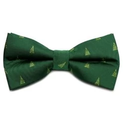 Bold Green Christmas Tree Pre-Tied Bow Tie