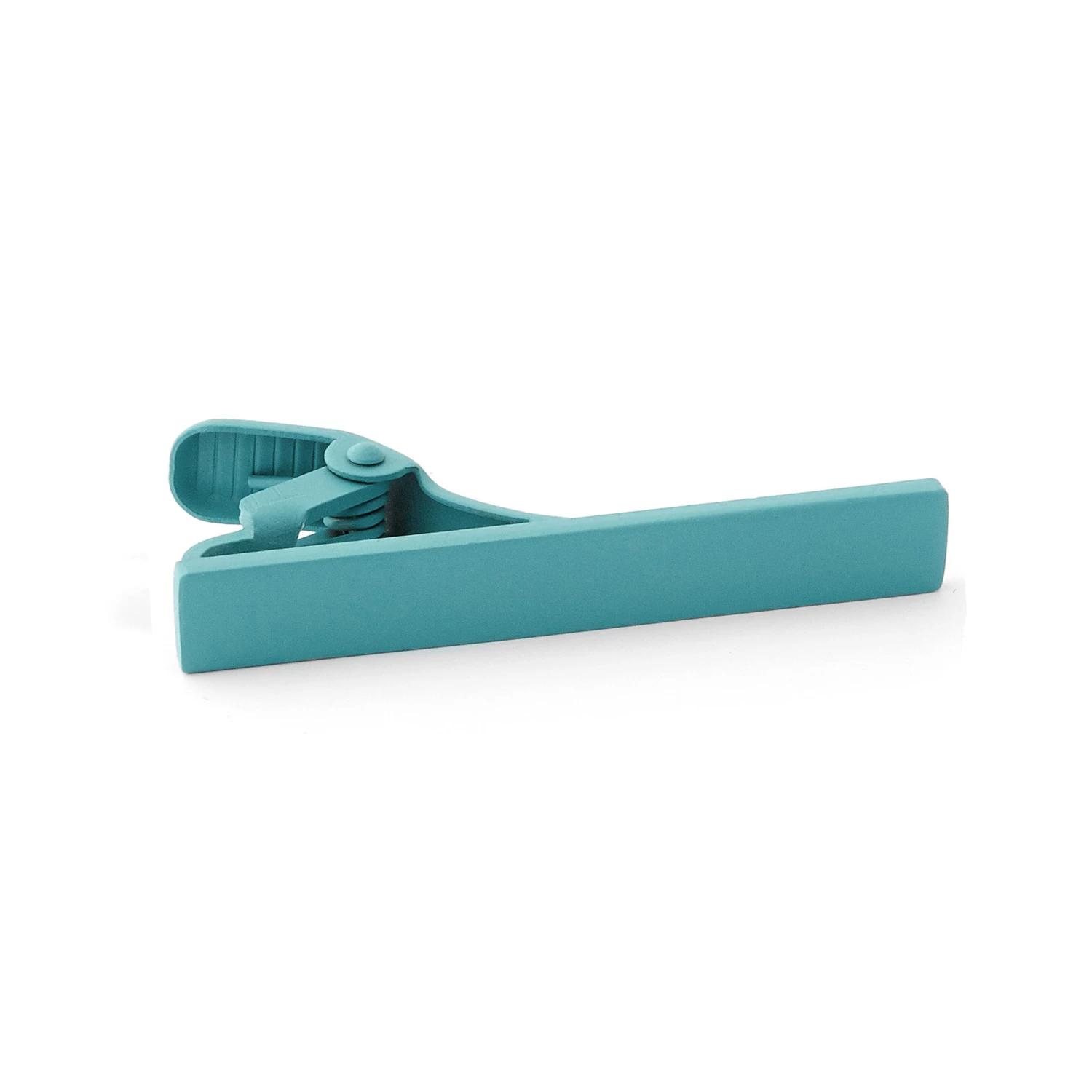 Short Turquoise Square Tie Clip