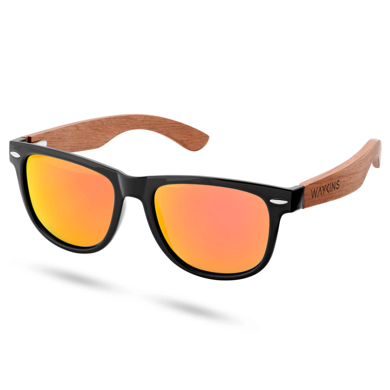 Black & Brown Wooden Sunglasses - Image 4