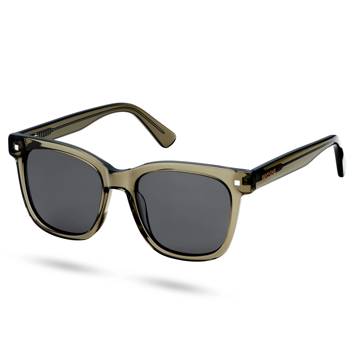 Retro Army Green & Black Polarised Sunglasses - Image 2