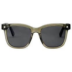 Retro Army Green & Black Polarised Sunglasses