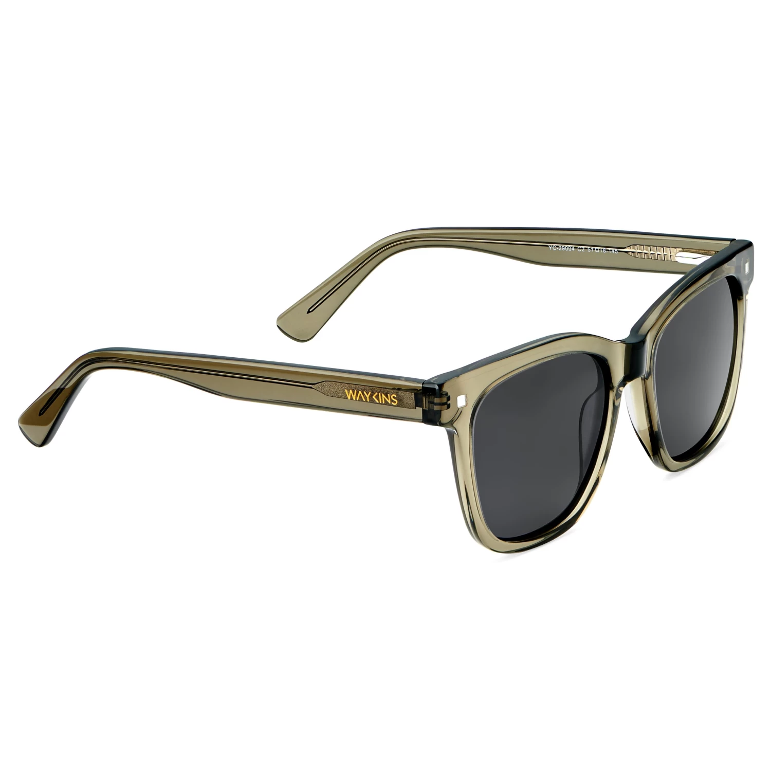 Retro Army Green & Black Polarised Sunglasses - Image 3